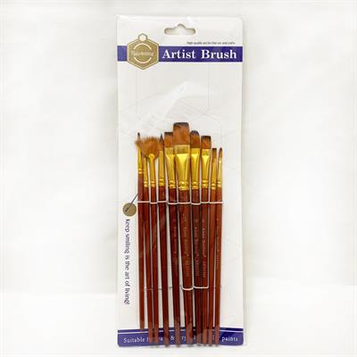 Keep Smiling A6303M Artist Mix Brush Set 10 Pcs