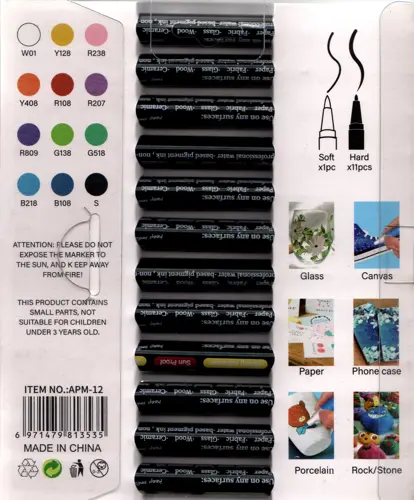 Keep Smiling APM-12 12 Acrylic Colour Paint Marker Set