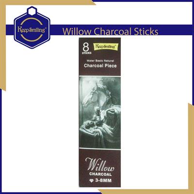Keep Smiling E0186 Willow Round Charcoal Sticks 8 Pcs