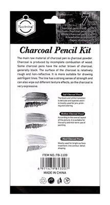 Keep Smiling TB-1109 Charcoal Pencil Kit 7 Pcs Set