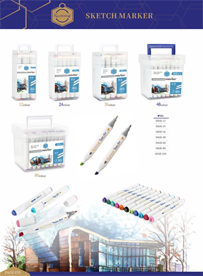 Keep Smiling MKB-12-80 Twin-Tip Alcoholic Acrylic Colour Markers