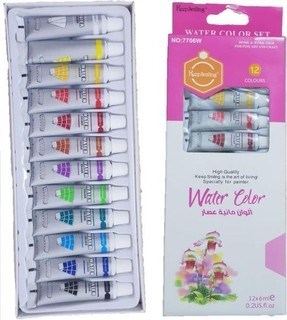 Keep Smiling Water Colour 12 Colour Set 12ML with Brush 7112W