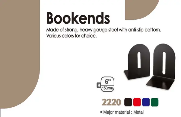 KW-triO 02220 Metal Book Ends 6 Inch / 150 mm