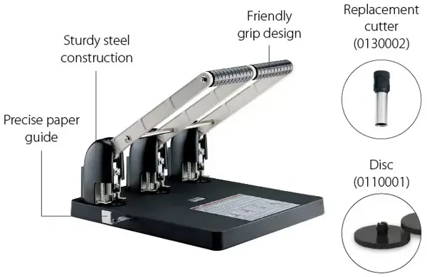 KW-triO 09530 150 Pages 3-Hole Heavy Duty Power Punch Machine