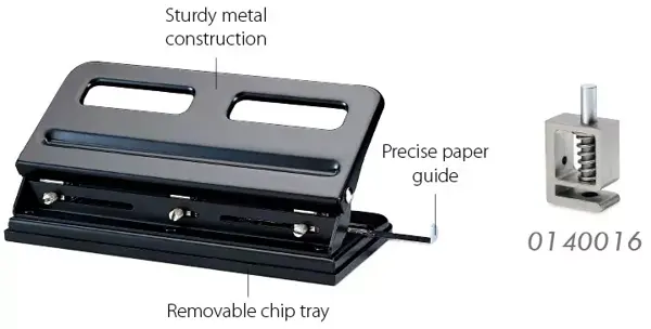 KW-triO 09630 30 Pages Adjustable 3 Hole Punch Machine