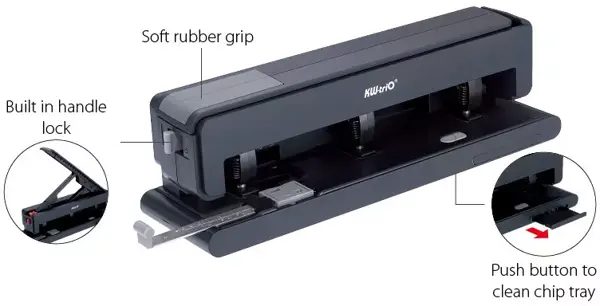 KW-triO 09942 40 Pages Effortless 2 to 3 Hole Punch Machine 