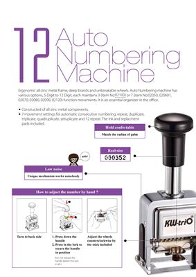 KW-triO 6 to 10 Digits Self-Inking Auto Numbering Stamp