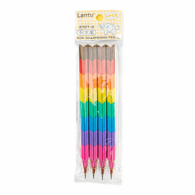 Lantu SF-2707-8 Non-Sharpening Bullet Pencil Swap Building Block Pencils