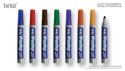 Leto WB-528-8 Erasable White Board 8 Colour Marker Round Tip