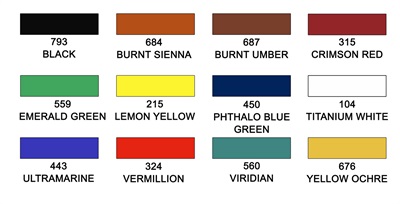 Marie's Acrylic Colour 12ML 12 Colour Set