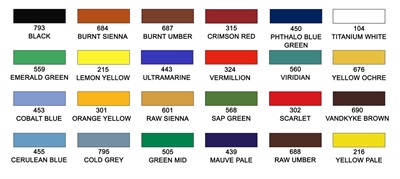 Marie's Acrylic Colour 12ML 24 Colour Set