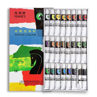 Marie's Acrylic Colour 12ML 24 Colour Set