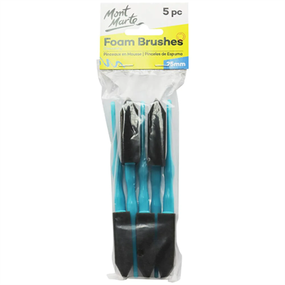 Mont Marte MACR0021 Discovery Foam Brushes 5 Pcs Set