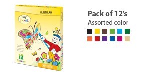 Dollar My Pencil Colour WOW Half Size 12 Colours