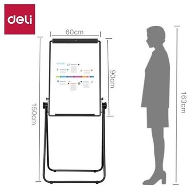 Deli E7891B Focus Magnetic Flip Chart 2×3 Feet with U-Stand