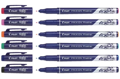 Pilot FriXion Eraseable Fineliner Pointer SW-FF-S6 Pack of Six