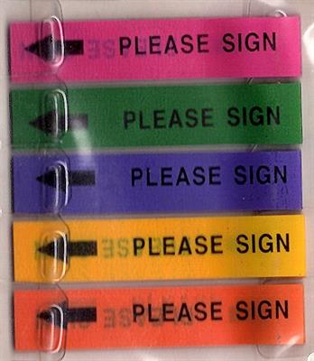 Pronoti 45853 Neon Colour "Please Sign" Flags 