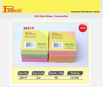 Pronoti Neon Colour Memo Sticky Notes 3x5 Inches 30519