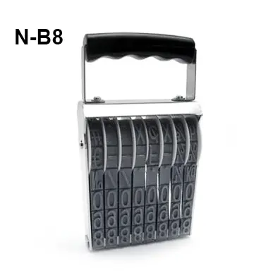Shiny 8, 10, 12 & 14 Digits 18mm Manual Numbering Stamps