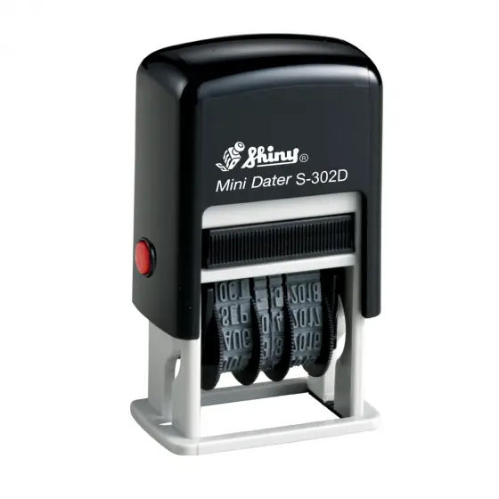 Shiny S-302D Self-Inking Mini Date Stamp