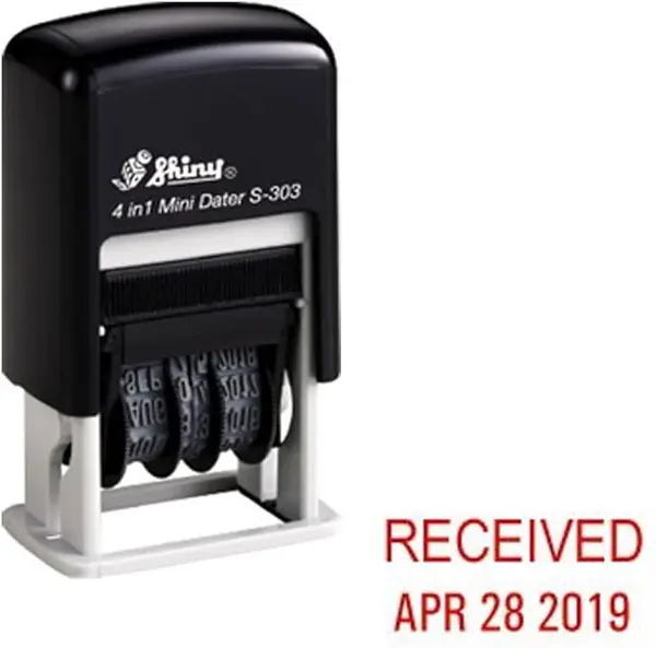 Shiny S-303 4-in-1 Mini Dater with Paid/Received/MFG/EXP