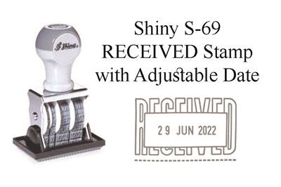 Shiny S-69 RECEIVED Stamp with Adjustable Date