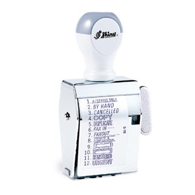 Shiny S-76 Dial-A-Phrase 12-in-1 Large Manual Stamp