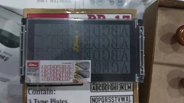 Shiny TFR-67-1 Stamp Type Plate Kit 44 Characters