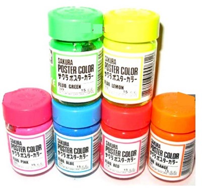 Sakura Poster Flourescent Colour 30ML Glass Bottle Single Colour 01 Piece