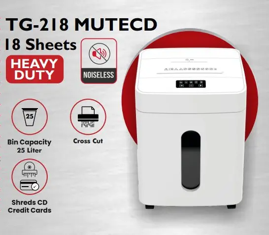 Target TG-218 Mute CD 18-Pages Cross-Cut Paper/Card/CD Heavy Duty P-4 Shredder