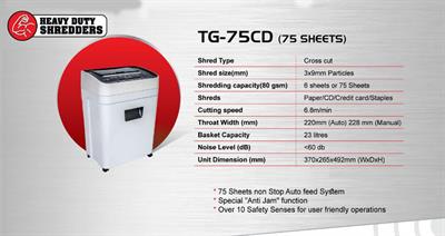 Target TG-75CD 75-Pages Autofeed Cross-Cut Paper/Card/CD Heavy Duty Shredder