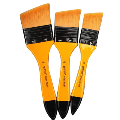 Worison W-FA345 Art Flat Brush 30, 40, 50 mm 3 Pcs Set