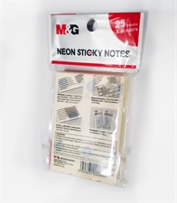 M&G YS-182 Neon Sticky Notes 3 x 2 Inches 4 Colours 