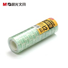 M&G AJD97319 Transparent Stationery Tape 12mm x 18 Yards - 12 Pieces Roll