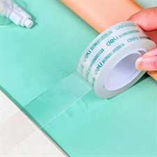 Deli E30064 Transparent Stationery Tape 1.0 Inch x 20 Yards 08 Pieces Roll