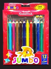 Goldfish GF J12-CB Flupa Jumbo 12 Colour Pencils Full Size