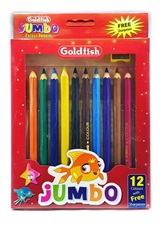 Goldfish GF J12-CB Flupa Jumbo 12 Colour Pencils Full Size