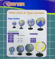 Owner Spinning Political Globe with Stand