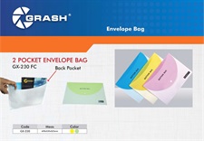 Grash GX-230-FC 2-Pocket Legal Button File Bag