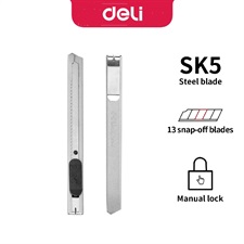 Deli E2053 Metal Utility Knife Paper Cutter 9mm