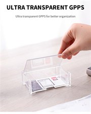 Deli E7621 PS Top View Transparent Business Card Holder