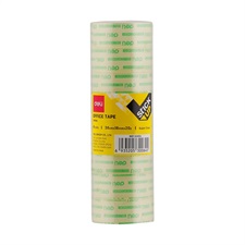 Deli E30064 Transparent Stationery Tape 1.0 Inch x 20 Yards 08 Pieces Roll