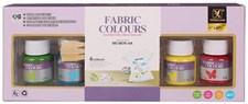 Yi Pin Xuan 6678-6A Fabric Paints 06 Colour Set with Mixing Palette & Brush