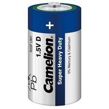 Camelion Super Heavy Duty D-Size Battery x 2 Cell Blister Pack