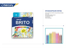 Mercury Brito 24 Colour Pencils Full Size