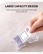 Deli E7621 PS Top View Transparent Business Card Holder