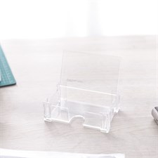 Deli E7621 PS Top View Transparent Business Card Holder