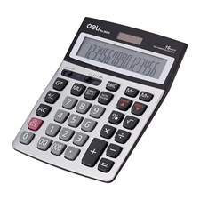Deli Core Series E39265 Metal Surface 16-Digits Desktop Calculator