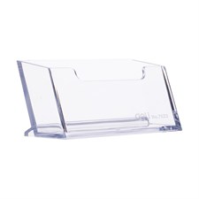 Deli E7623 PS Front View Transparent Business Card Holder
