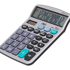 Deli Core Series EM19710 Metal Surface 12-Digits Desktop Calculator